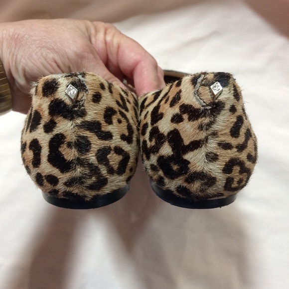 Sam Edelman Leopard Print Calf Hair Pointed Toe Rodney D’orsay Flats - Picture 8 of 11